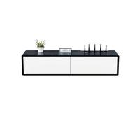 Slish - Supporto TV da parete, moderno, console per televisori da 60-100 cm, in pelliccia, con porte, per soggiorno e camera da letto