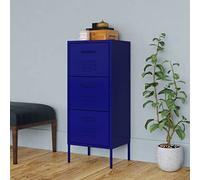 Slish Vitello Metallo File Cabinet con 3 Ders Lettera Formato Elevato Design per Casa & Ufficio Efficiente Sto Solut & Modern nizat