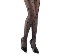 SLITHICE Collant a rete da donna calze a rete nere per le donne leggings collant fantasia stella, Stella e pois, taglia unica