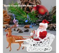 Slitta da equitazione di babbo natale con giocattolo interattivo elettrico a