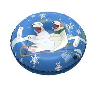 Slitta da neve, giocattolo invernale con doppia maniglia, gonfiabile resistente, materiale robusto e addensato, divertente con design a forma di orso, presa comoda e sicura, divertimento sulla ne