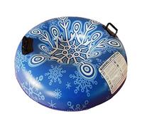 Slitta da neve gonfiabile ispessita con design a fiocco di neve, tubo portatile per divertimento invernale, giocattoli all'aperto durevoli per attività familiari, divertimento sulla neve e avventure.