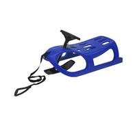 Slitta da neve per bambini e bambini, slitta invernale con volante e sellino, colore blu, per avventure sulla neve, supporta 99,8 kg