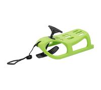 Slitta da neve per bambini e bambini, slitta invernale con volante e sellino, colore verde, per avventure sulla neve, supporta 99,8 kg