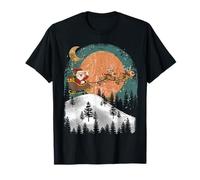 Slitta di Babbo Natale al Chiaro di Luna Maglietta