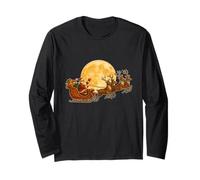 Slitta e Renna Prima della Luna Piena Maglia a Manica