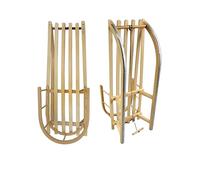 Slitta in Legno Con Schienale per Bambini - Slittino da Neve Davoser Con Corda, 90 cm