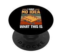 Slitta in legno con scritta "I Have No Idea What This Is Retro PopSockets PopGrip Adesivo