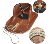 Slitta per bambini fino a 4 anni con schienale, cintura di sicurezza, fune,...