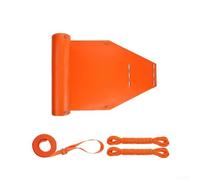 Slitta per caccia e pesca sul ghiaccio, in polietilene resistente, 1,2 mm, capacità 226,8 kg, 180 x 57 cm, design arancione brillante con sei fori per corda per un facile trasporto del gioco