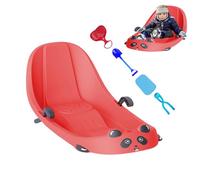Slitta per la neve, ergonomica, adatta alle famiglie, slitta da neve Toboggan con freno integrato, per colline innevate, parco giochi per ragazze e bambini