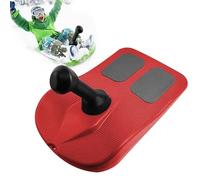 Slitta per scooter da neve, leggera e portatile, con manico, resistente al freddo, per divertimento invernale all'aperto, slittino da neve per colline e piste (rosso)