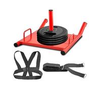 Slitta Pesi Push Pull Pesante Slitta Drag Fitness HD Power Speed Training Slitta for Esercizio e Fitness StrengthTraining Rosso