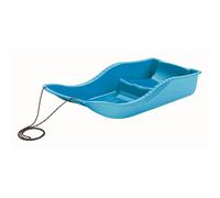 Slitta Prosperplast SNOW a forma di barca con sedile e corda blu 87x15x37 cm