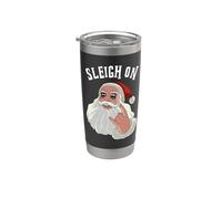 Slitta su corno cartello a dondolo Babbo Natale Bicchiere termico in acciaio inox doppia parete