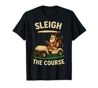Slitta The Course Santa Golf Cart Fun Maglietta