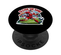 Slitta The Game Calciatore Natale Babbo Natale Calcio Divertente PopSockets PopGrip Adesivo
