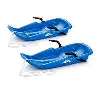 Slitta Twister con freni in plastica, 80 x 39 x 15 cm, slitta per bambini con cordino e seduta antiscivolo, facile da guidare, portata fino a 50 kg, sicuro Bob dai 3 anni in su (2 blu)