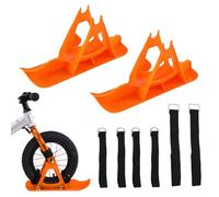 Slittino da snowboard per - Accessorio da ciclismo invernale in plastica leggera, Sci di slittamento sulla neve stabile, Kit di installazione Rapida, Set di cinghie di sicurezza | Estensione avventura