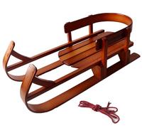 Slittino in legno per bambini, con coulisse, capacità 40 kg, ideale per sci, sabbia, erba e pattinaggio su ghiaccio
