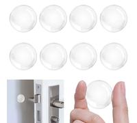 SLIVERBA Fermaporta da Parete Trasparente (8 pezzi) Ø 40 mm,Paracolpi Elastici per Pareti,Paracolpi Autoadesivi per Porte, Paracolpi per La Maniglia Della Porta, per Proteggere Pareti e Mobili