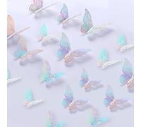 Sliverdew 36pcs 3D Farfalla Adesivi Murali 3 Dimensioni Farfalle Adesivi Murali Glitter Farfalla Adesivi per Pareti, Adesivi Murali per Camere, Aule, Partito, Matrimonio, Decorazione della Parete