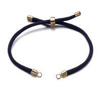 SLJYM - 1 braccialetto dell'amicizia regolabile in nylon intrecciato intrecciato con estremità in ottone, per la creazione di gioielli