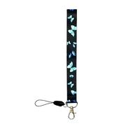 SLJYM 1 pz moda farfalla cordino porta carte portachiavi appeso corda telefono collo badge badge campus carta di credito custodia, 3