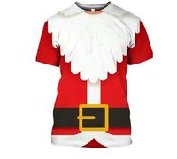 SLJYM divertente Natale t-shirt uomo top stampa muscolo t-shirt manica O collo streetwear maschio oversize camicie casual Harajuku vestiti, S48tx3648, L
