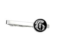 SLJYM Fermacravatta con 26 lettere con iniziali reali, alla moda, da uomo, alla moda, fermacravatta, accessorio decorativo, idea regalo per gli amici, Misura unica, Placcato argento, Perla