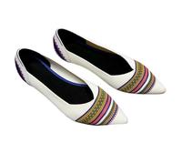 SLJYM - Scarpe basse da donna, alla moda, per il tempo libero, comode, da camminare, di grandi dimensioni, appuntite, poco profonde, elastiche, a, 6, 40.5 EU