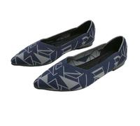 SLJYM - Scarpe basse da donna, alla moda, per il tempo libero, comode, da camminare, di grandi dimensioni, appuntite, poco profonde, elastiche, a, 10, 36 EU