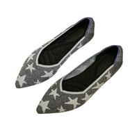 SLJYM - Scarpe basse da donna, alla moda, per il tempo libero, comode, da camminare, di grandi dimensioni, appuntite, poco profonde, elastiche, a, 3, 39.5 EU