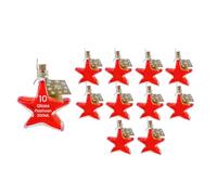 slkfactory 10 bottiglie di vetro da 200 ml, a forma di stella, per liquori, per Natale, 10 x 200 ml