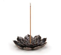 SLKIJDHFB Lotus Portaincenso Porta Bastoncini di Incenso 6 Fori Bruciatore di Incenso con Raccoglicenere