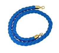 SLLSAGE Corda Blu per Paletti con Gancio Dorato, Corda di Sicurezza per Controllo delle Folle, Ingressi Eventi, Code, Inaugurazioni, Matrimoni, Cinema, Hotel, Feste(Size:1 m / 3.28 ft)