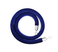 SLLSAGE Corda in Velluto Blu Scuro per Paletti con Gancio Argento, Corda di Sicurezza per Controllo delle Folle, Ingressi Eventi, Code, Inaugurazioni, Matrimoni, Cinema(Size:1.5 m / 4.92 ft)