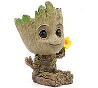 SLOCME Vaso di fiori Groot - Guardiani della Galassia per portapenne, decorazione da scrivania con foro di drenaggio