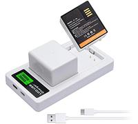 SLODA Batteria della Fotocamera 2 pacchi Sostituzione per Arlo Ultra e Pro3 VMA5400 A-4A, Doppio LCD Adattatore Caricabatterie per Arlo Ultra, Pro3 Telecamere di Sicurezza Batteria
