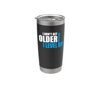 Slogan divertente per il compleanno dei giocatori "I Don't Get Older I Level Up" Bicchiere termico in acciaio inox doppia parete