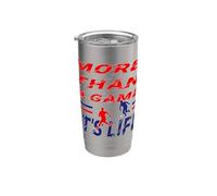Slogan "More Than A Game It Is Life" Bicchiere termico in acciaio inox doppia parete