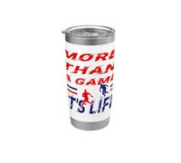 Slogan "More Than A Game It Is Life" Bicchiere termico in acciaio inox doppia parete