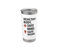 Slogan professionale per la settimana della sicurezza e il regalo delle squadre industriali Bicchiere termico in acciaio inox doppia parete