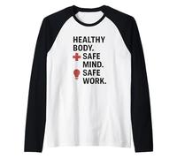 Slogan Professionale per la Settimana della Sicurezza e Il Regalo delle Squadre industriali Maglia con Maniche Raglan