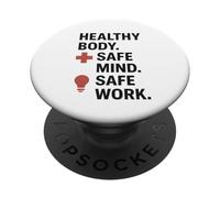 Slogan professionale per la settimana della sicurezza e il regalo delle squadre industriali PopSockets PopGrip Adesivo