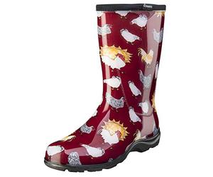 Sloggers Waterproof Garden Rain Boots for Women, Scarpa da Giardino Donna, Pollo Rosso, 6