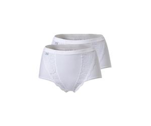 Sloggi 2 Pezzi Slip Alti Donna Chic Maxi, Bianco 44