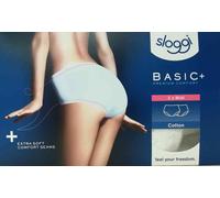 Sloggi Basic+ Midi 2p, Slip Donna, Nero (Black), 48 EU, IT taglia 6
