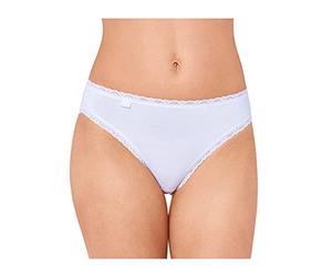 Sloggi 24|7 Slip in pizzo e cotone, in confezione da 6 pezzi, bianco, 50