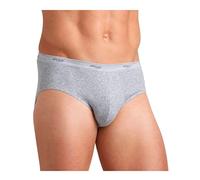 Sloggi 4-6 Pezzi Slip Uomo Cotone Elasticizzato Slip Uomo in Cotone Elastico Esterno B400 (4 Pezzi Grigio, S)